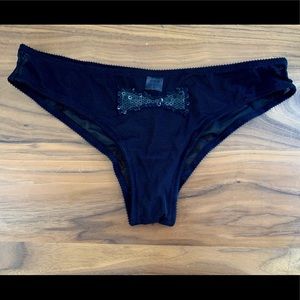 Victoria's Secret Sequin Bow Tie Panty S